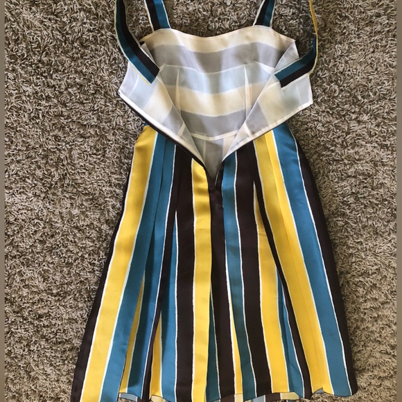 New Dolce & Gabbana Stripe Midi Multicolored Cocktail Dress. Size 40. - Picture 8 of 8